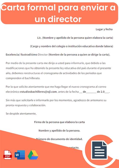 Carta Formal Para Un Director Ejemplos Gratis Pdf Word The Best Porn