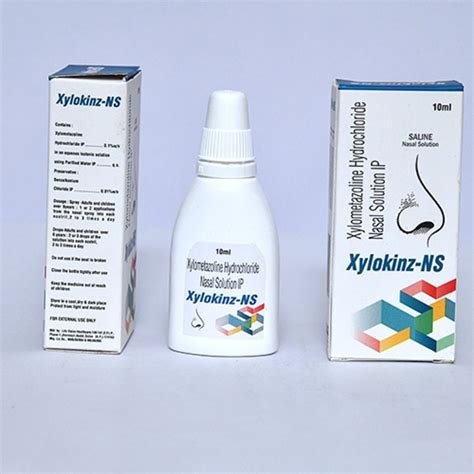 Xylokinz Ns Xylometazoline Hydrochloride Nasal Solution Ip Packaging