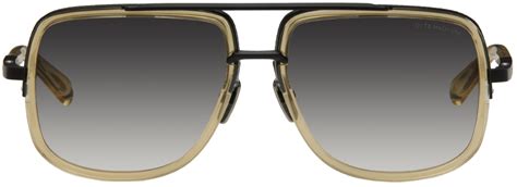 Dita Black And Gold Mach One Sunglasses Ssense