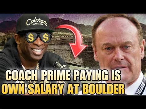 Coach Prime Is Paying For His Own Salary At Colorado The Prime