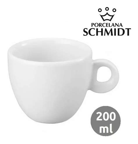 Jogo 2 Xícaras Sem Pires Chá Porcelana 200ml Schmidt Sofia