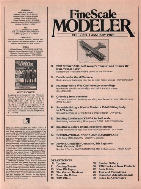 Finescale Modeler Magazine Vol 7 No 1 20th Century House