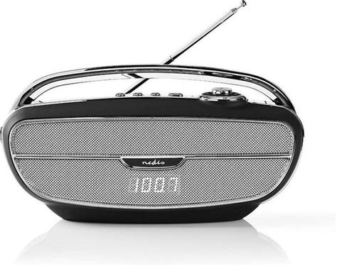 Nedis Retro Bluetooth Radio Zwart Zilver Bol