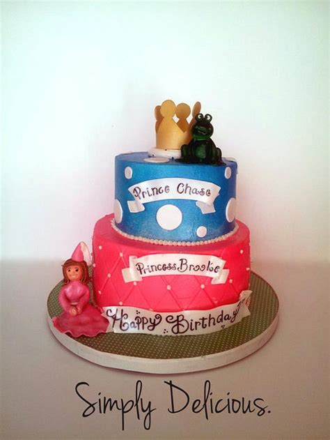 Prince And Princess Decorated Cake By Simply Delicious Cakesdecor