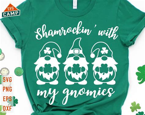 Shamrockin With My Gnomies Svg St Patricks Gnomes Funny St Patricks