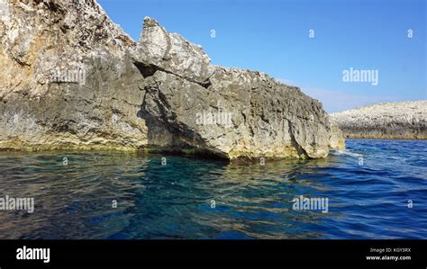 amazing blue cave in bisevo croatia Stock Photo - Alamy