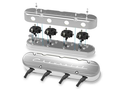 Holley 241 176 Holley 2 Piece Chevrolet Script Valve Cover Gen III