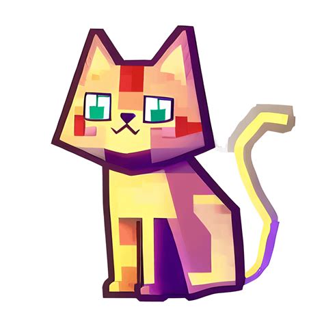 Minecraft Cat Graphic · Creative Fabrica