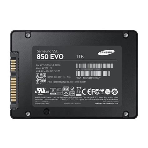 SAMSUNG 850 EVO 1TB SOLID STATE DRIVE 2.5 INTERNAL SATA (MZ-75E1T0B/AM)