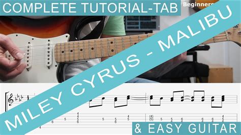 Miley Cyrus Malibu Tab Guitar Lesson Complete Tutorial Also Easy Chords Chords Chordify