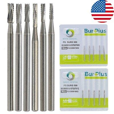 Wave Dental Burs Carbide Surgical High Speed FG SURG 556 557 557L 558