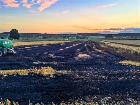 Mähdrescher Brand Verursacht Schaden über 100000 Franken