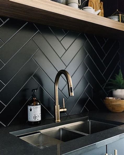 22 Black Kitchen Backsplash Ideas That Add Depth and Drama