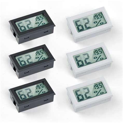 Paquet de 6 mini thermomètre numérique moniteur d humidité intérieure