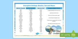 KS2 Descriptive Setting Word Mat Countryside And Villages