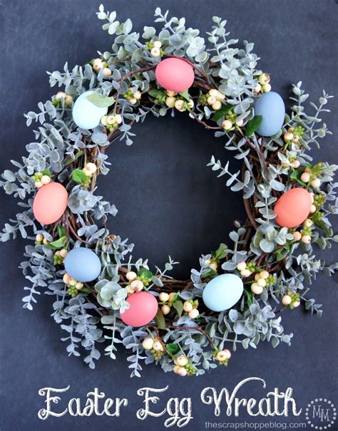 Diy Easter Egg Wreath The Scrap Shoppe