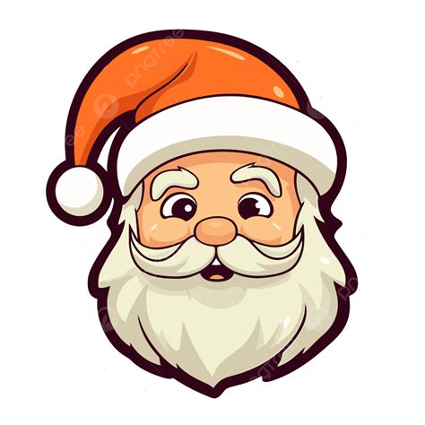 Ilustrasi Vektor Wajah Karakter Kartun Santa Clause Illustr Clipart