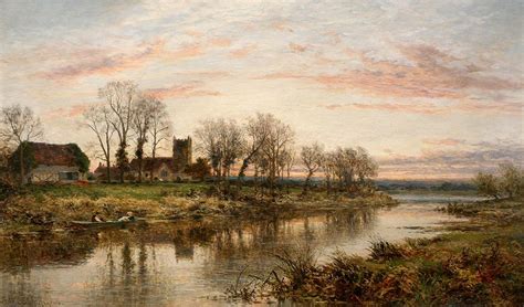 Evening On The Thames In Wargrave Benjamin Williams Leader 1831 1923