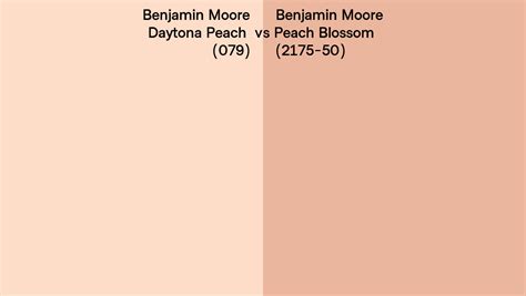 Benjamin Moore Daytona Peach Vs Peach Blossom Side By Side Comparison