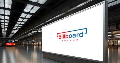 Billboard Mockup In Subway Or Metro Station Psd Template