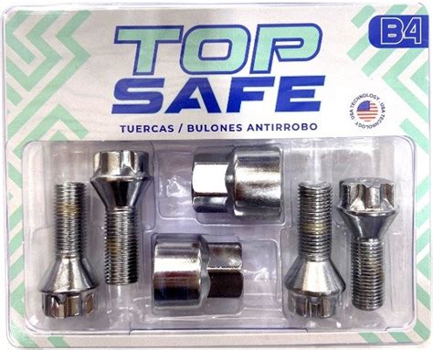 B Bulones Antirrobo Fiat Peugeot Top Safe Distriexpress