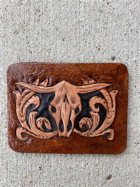 Hand Tooled Leather Patch Custom Etsy