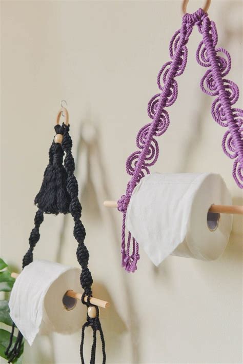 Add Some Style To Your Bathroom Decor Macrame Toilet Paper Holder