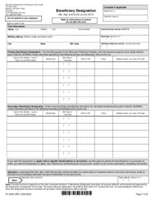 Beneficiary Designation Form Sample