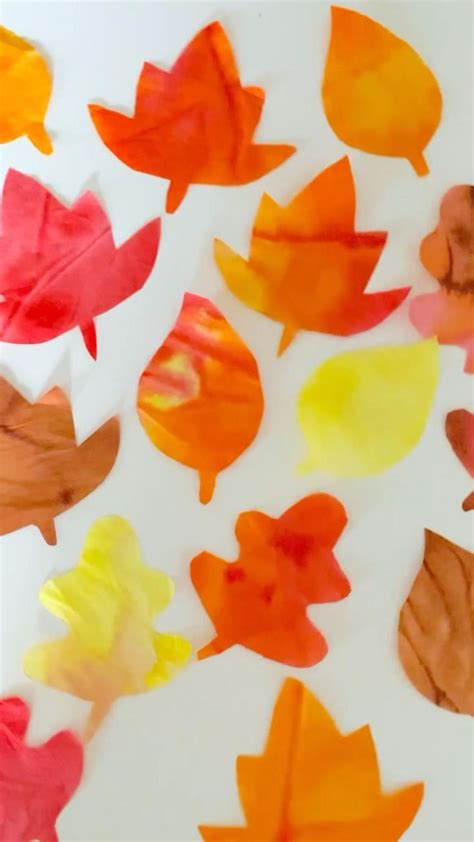 Coffee Filter Leaf Craft Fall Classroom Decorations Preschool Crafts