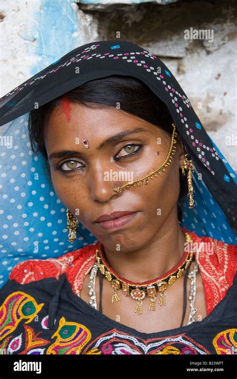 Portrait Of A Beautiful Traditionally Dressed Indian Woman From The