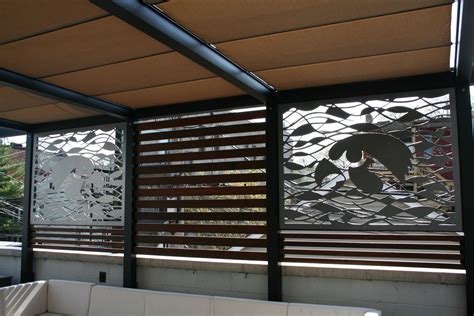 Hand Crafted Outdoor Metal Privacy Screens For Chicago Rooftop By Aesthetic Metals Inc