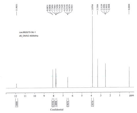 1H Indole 6 Carboxylic Acid 4 BroMo Methyl Ester 882679 96 1 1H NMR