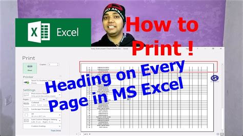 HOW TO PRINT HEADING ON EVERY PAGE IN EXCEL HOW TO PRINT SELECTED