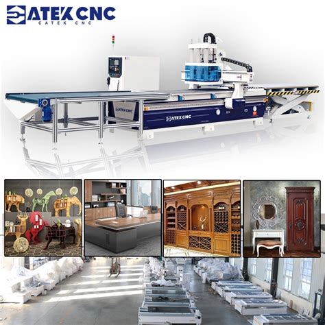 Automatic Loading And Unloading CNC Wood Router With Cutting Engraving