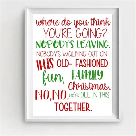 Griswald Christmas movie quote printable fun old fashioned | Etsy