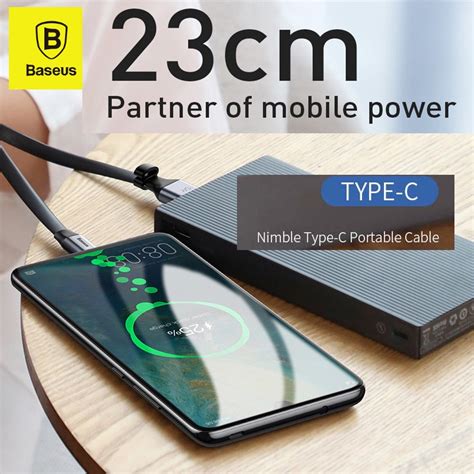 Baseus Nimble Type C Portable Short Sync Data Fast Charging USB Cable