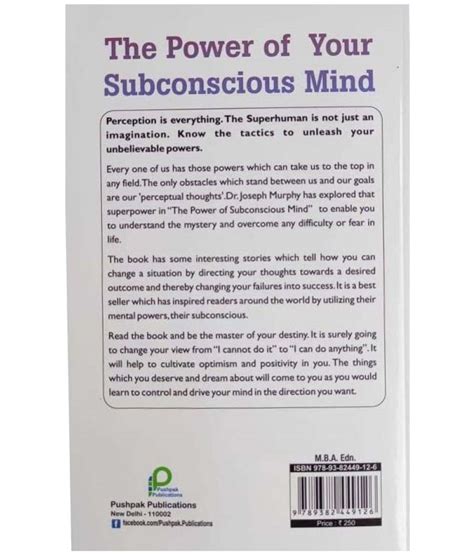 The Power Of Your Subconscious Mind English Paperback By Joseph Murphy