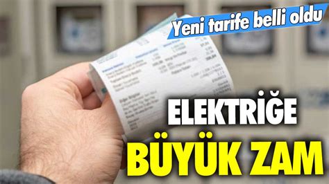 Yeni Tarife Belli Oldu Elektri E B Y K Zam