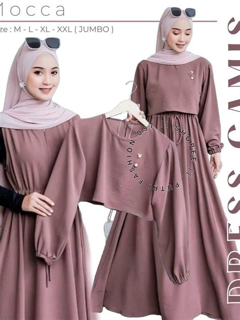 Jual Gamis Terbaru 2024 NAFISA Maxy SET2in1 Inner Outer Crop Gamis