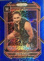 Rhea Ripley 2023 Prizm WWE 134 Blue Shimmer 11 Price Guide Sports