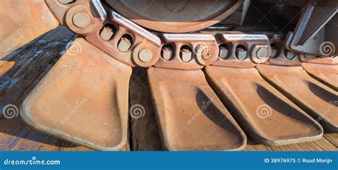 Closeup of a Continuous Track Mechanism Stock Image - Image of links ...