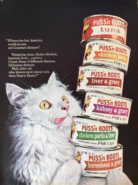 Pussn Boots Cat Food Advertisement 1965 Rvintageads