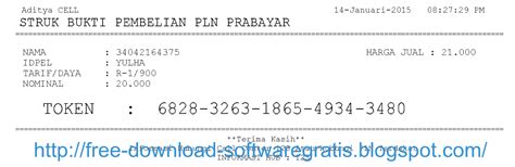 Detail Contoh Struk Pembayaran Listrik Word Koleksi Nomer 29