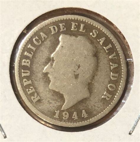 El Salvador Centavos Francisco Morazan Nickel Silver Coin Km