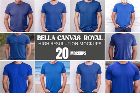 Bella Canvas 3001 Royal Mockup Bundle Graphic By CraftArt Creative