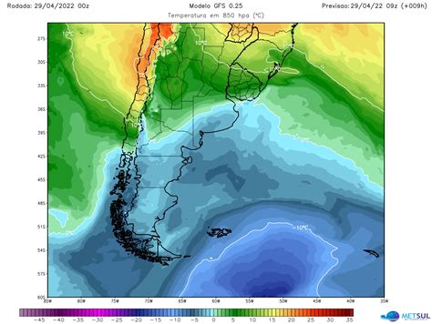 Massa de ar polar na Argentina reforça o frio amanhã