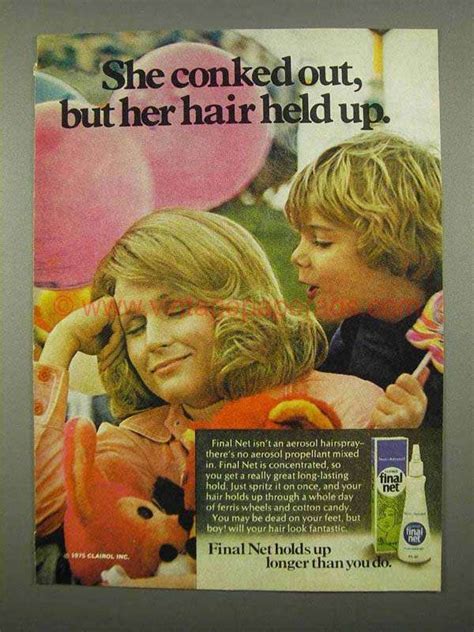 De0865 1975 Clairol Final Net Hair Spray Ad Conked Out Vintage Ads