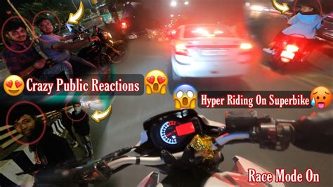 Hyper Riding On Superbike Close Calls Crazy Public Reaction On