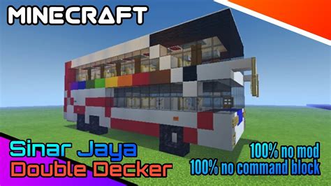 Minecraft Membuat Bus Sinar Jaya Double Decker Youtube