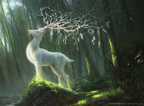 MTGNexus Sacred White Deer Art By G Host Lee